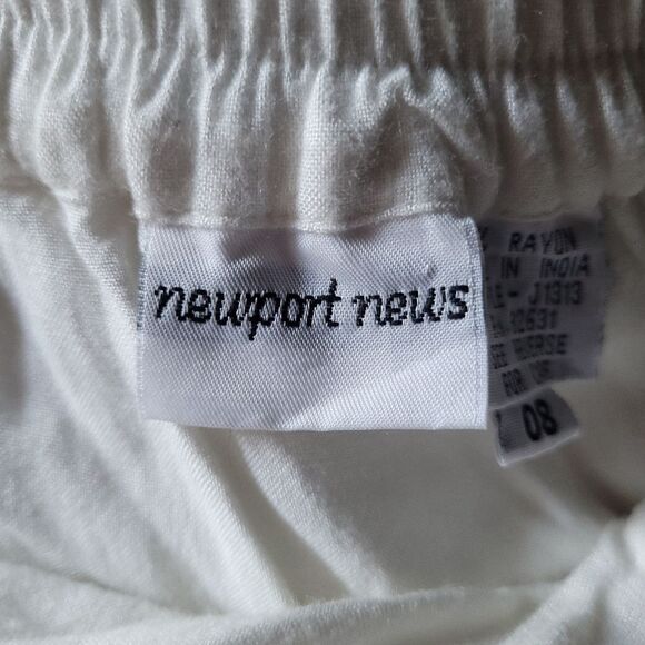 Newport News Boho White Tie Back Dress Light Weight Summer Style Womens 8 - Picture 5 of 13